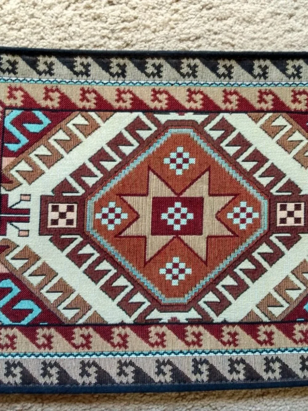 Southwestern Cotton Placemats Set of 4 Kokopelli Geometric Pure Country NWT New